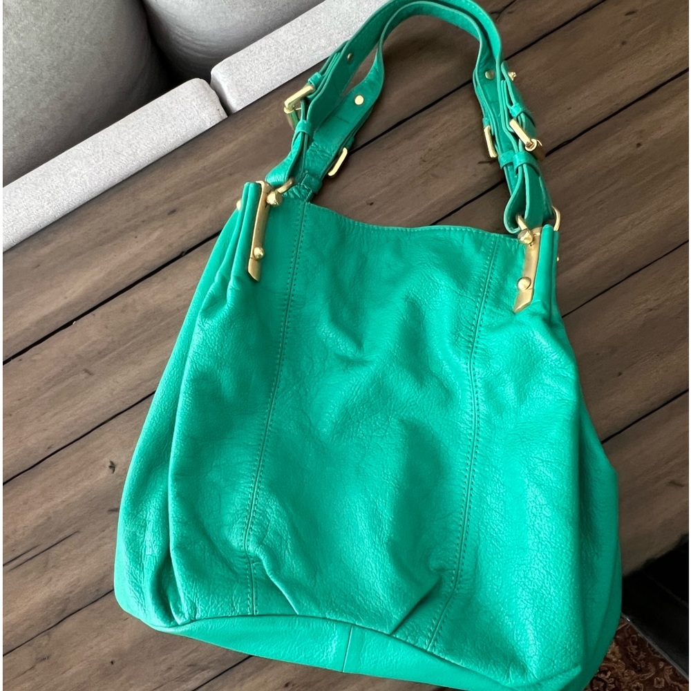 Green Leather shoulder bag